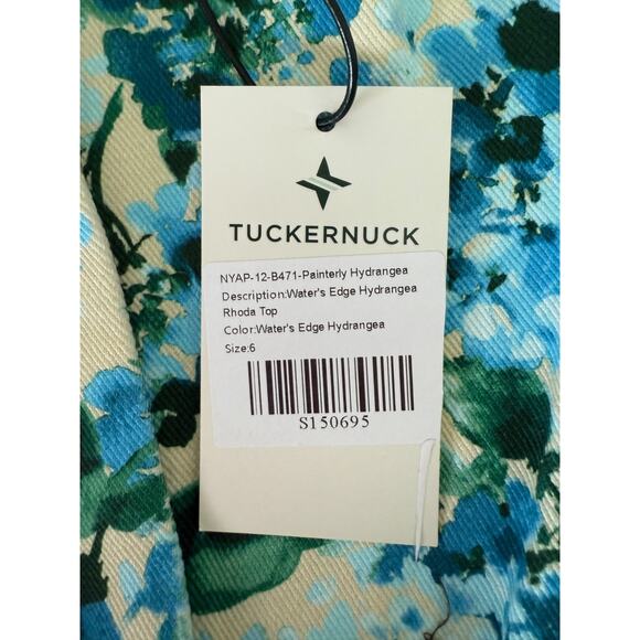 Tuckernuck Water's Edge Hydrangea Rhoda Tunic Top Size 6 - Picture 9 of 13